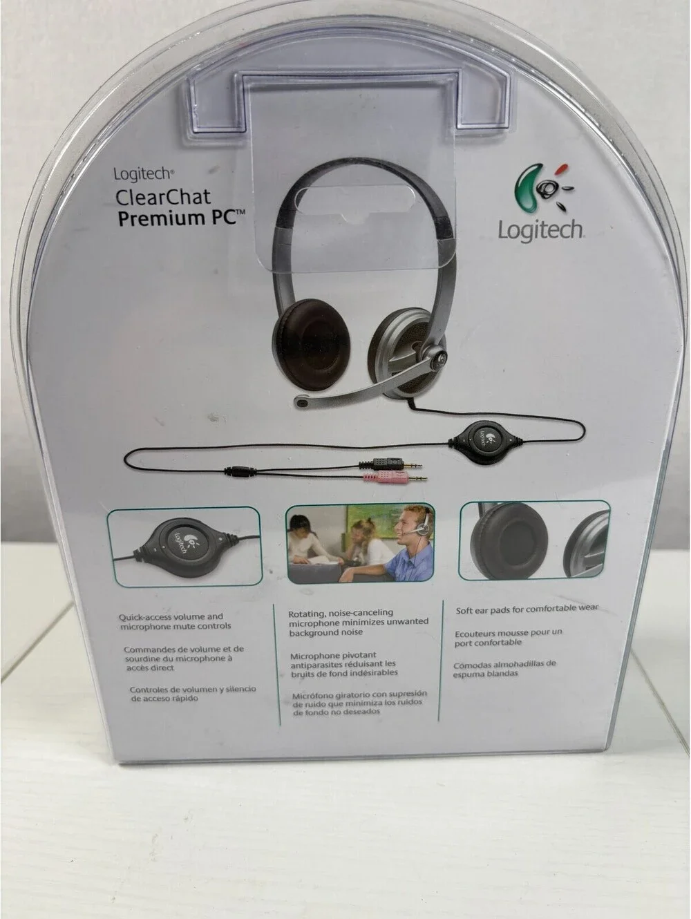 Logitech ClearChat Premium PC Stereo Headset Noise Canceling Mic 981-000084 NEW